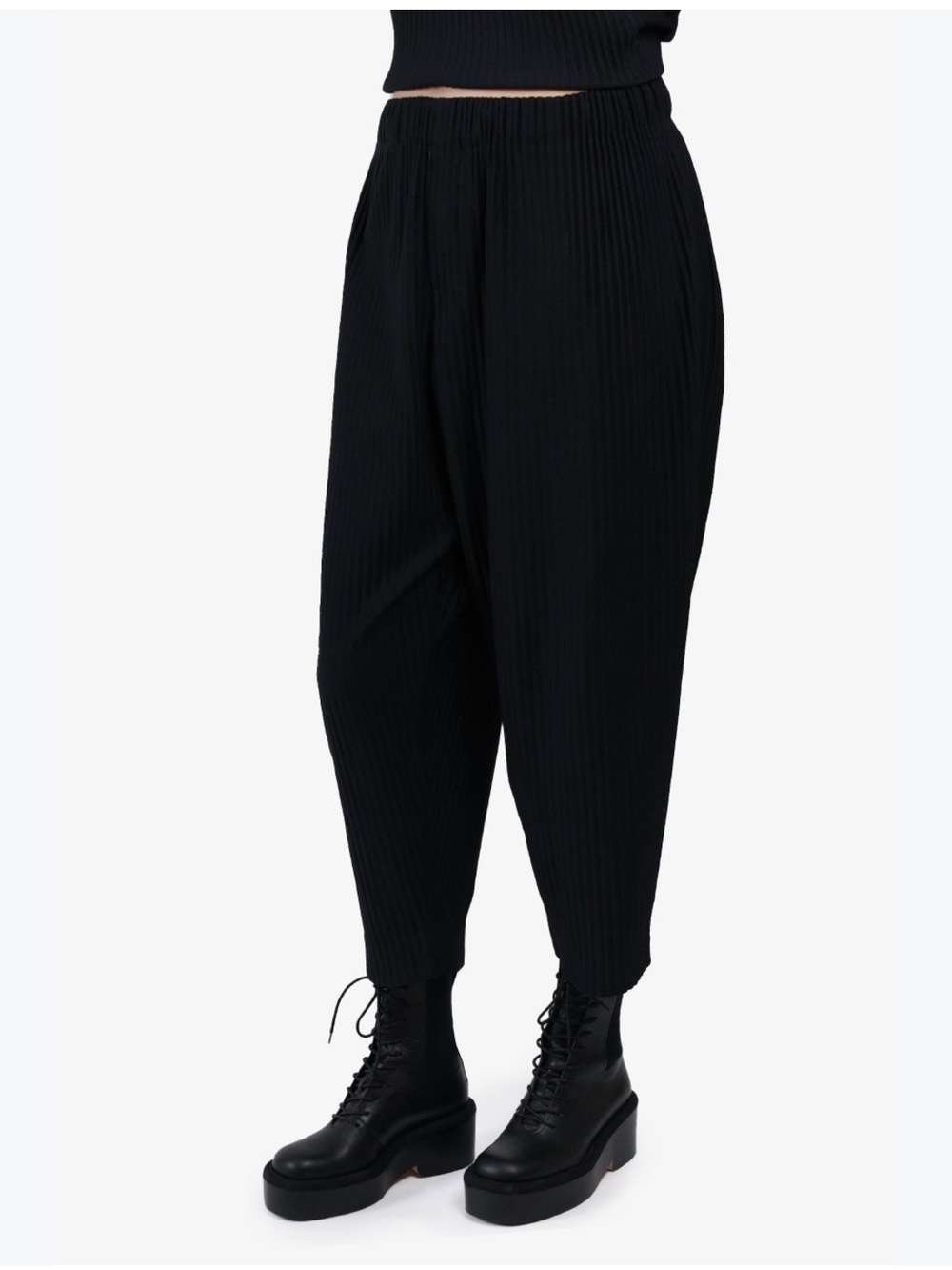 Weekend MaxMara Pleated Balloon Trousers in black size L excellent condition - Picture 3 of 15